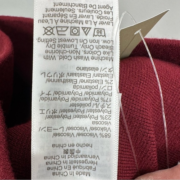 J. Crew Women's Size Small Burgundy Delaney kickout sweater pant Travel Casual - Picture 7 of 7